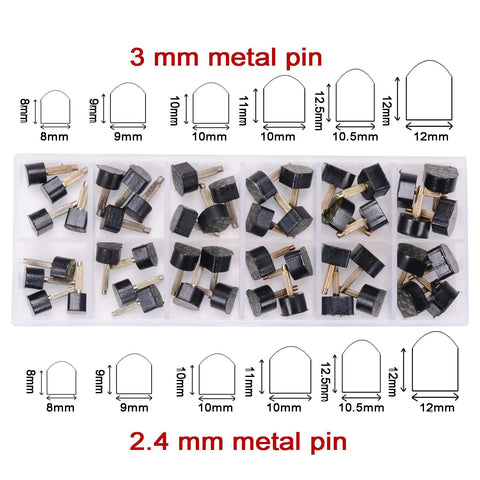 24 Pairs High Heel Replacement Tips Kit With 6 Size Options 8mm 9mm 10mm 11mm 12mm And 12.5mm U Shaped Anti Slip Black Pro Grade Shoe Repair Kit For Quick Replacements And Longevity