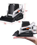 Remote Control Bobcat T590 Track Loader Toy For Realistic RC Construction Play on display, multicolor finish, compact size.