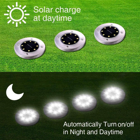 16 Pack Solar Ground Lights Waterproof Outdoor Landscape Pathway Lights With Upgraded Aluminum Build Built To Last