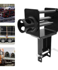 Heavy Duty Trailer Stake Pocket Winch For Cargo Securing, 2-Hole Black Ratchet, 5400 Lbs Capacity, Carbon Steel Build