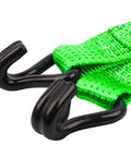 Close-up of green Lift Jack Mate Wheel Lifter For Offroad 4X4 Vehicles 5000 Lb Capacity with tire hook attachment.