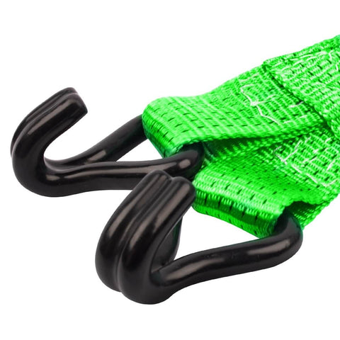 Close-up of green Lift Jack Mate Wheel Lifter For Offroad 4X4 Vehicles 5000 Lb Capacity with tire hook attachment.