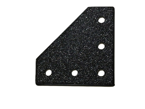 8 Piece 2020 Series Corner Brackets For 20mm X 20mm Aluminum Extrusion Black PLA Made In USA With 5 Holes For M5 Screws