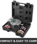 Hydra-Krimp Manual AC Hose Crimper Kit For One-Man Operation with four dies in carry case, compact design for tight spaces