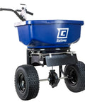 Boss Pro Grade Salt Spreader For Ice Melt With 80 Lb Capacity, Walk Behind Contractor Model, Spiked Auger, 12 Inch Tires