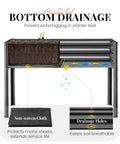 Diagram of Raised Garden Bed With Cover And Legs For Outdoor Use Galvanized Elevated Planter Box 48 By 24 By 56 Inches