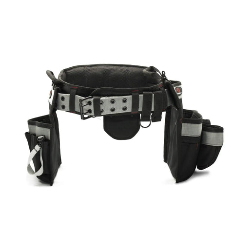 Electrician's Belt And Bag Combo Heavy Duty Tool Belt With 27 Pockets Pouches And Suspender Loops Comfort Fit for XL-3XL Waist
