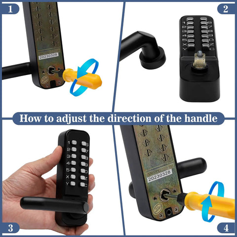 Badass Heavy Duty Stainless Steel Keyless Gate Lock With Handle Outdoor Fence Waterproof Black Silent Self Closing Latch No Mess Setup Hella Durable Gear For Your Yard Security Boost