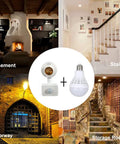 Motion Activated Light Socket With Adjustable Sensor Head And Auto On Off Control No Fuss For Indoor Use E26 E27 Compatible Light Adapter in basement stairway