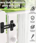 180 Degree Flip Sliding Barn Door Lock For Privacy Set Of 2 Premium 304 Stainless Steel Barn Door Latch Installed on Gate