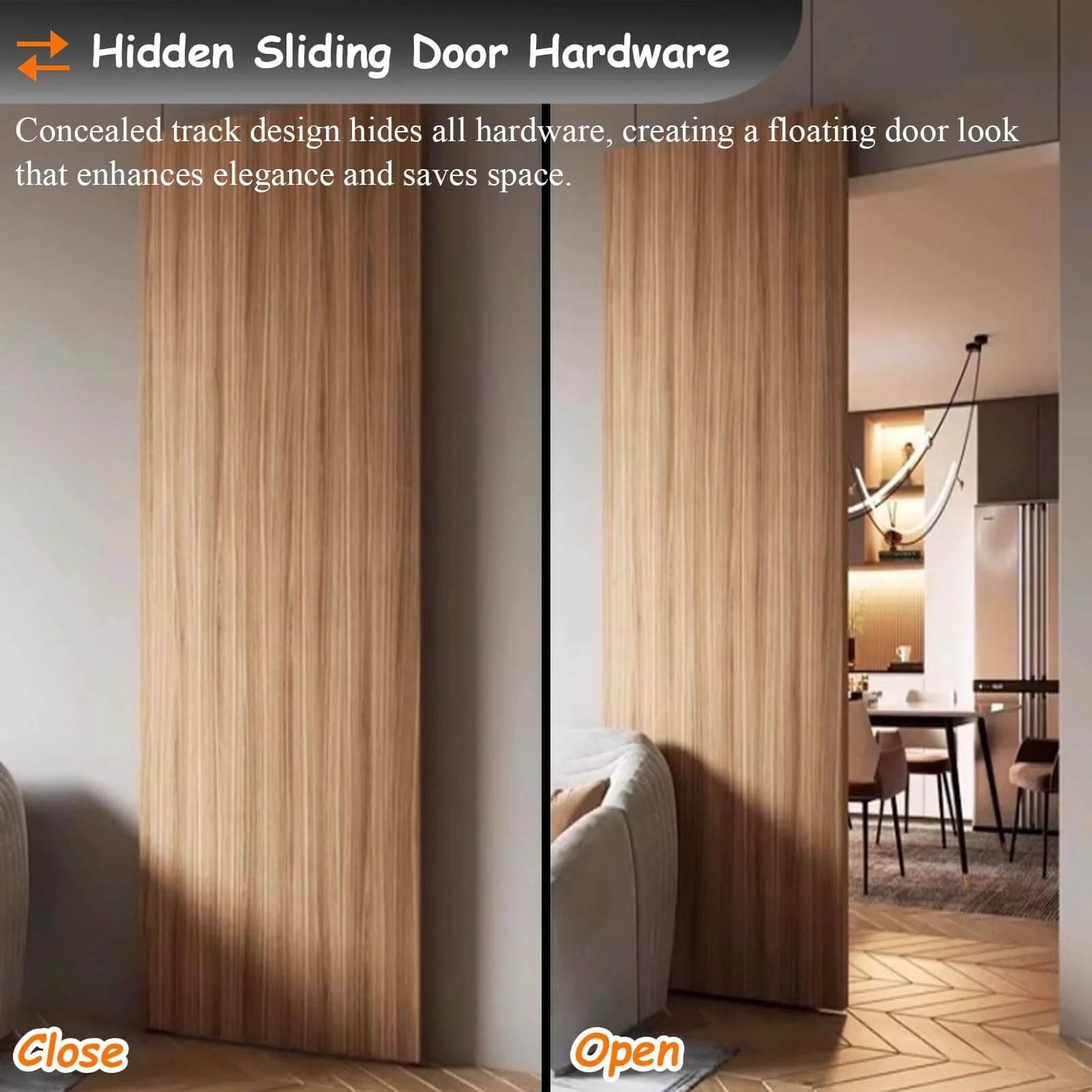 Hidden Sliding Mirror Door Kit for Quiet Convenience ✓