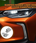 25 Piece Set Of Righteous Front Bumper Specialty Nuts And Fender Liner Panel Clips That Lock Down Tight For Gm Vehicles Featuring Direct Oem 11609952 Replacement With Knockout Fitment And Bulldog Grip For Stress Free Underbody Work, showing inner cover panel nut clip on a vehicle.