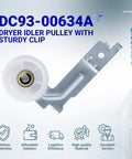 Upgraded Dual Ball Bearings Dryer Idler Pulley With Sturdy Clip Compatible With Samsung Dryers DV45H7000EW DV48H7400EW DV42H5000EW