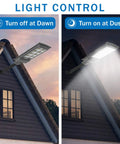 Next Gen Solar Street Light Outdoor 3000W Flood Light 300000LM 384 LEDs IP65 Waterproof Dusk Till Dawn mounted on house
