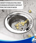 Stainless Steel Kitchen Sink Strainer No Fuss Dishwasher Safe Drain Filter With 4.4 Inch Outer Diameter And 3 Inch Inner Diameter Pack Of 3