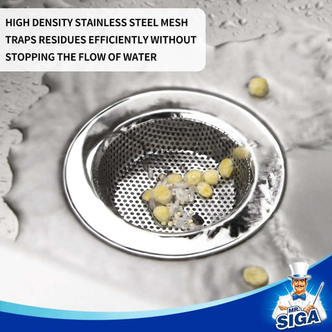 Stainless Steel Kitchen Sink Strainer No Fuss Dishwasher Safe Drain Filter With 4.4 Inch Outer Diameter And 3 Inch Inner Diameter Pack Of 3