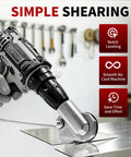 Heavy Duty Metal Nibbler Drill Attachment Double Head Design for precise cutting of steel, aluminum, and copper.
