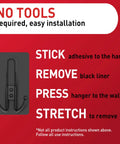 XL Matte Black Triple Hook With Three Adhesive Strips For Damage Free Wall Hanging No Tools Needed installation guide