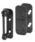 K 5004 Aluminum Painted Black Spring Loaded Screen Door Strike Plate Single Pack with Shims, Universal Fit