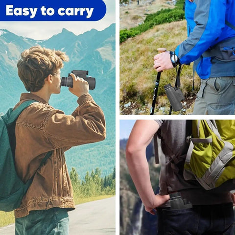 Beast Mode 80x100 Monocular Telescope With Lights For Adults, High Power Handheld Scope With Smartphone Holder And Tripod, Perfect For Bird Watching And Stargazing, Ultra Clear View in hikers' hands