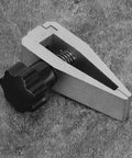Beefy Stainless Steel Push Pull Force Fixture With 500N Tensile Tester Jaw, Heavy Duty Clamp, Anti-Slip Knob, For Testing Rubber Cables, Paper, And Other Destructive Materials on gray surface