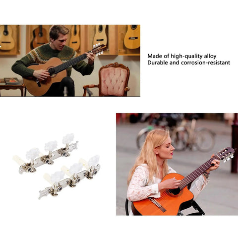 Durable Rock Solid Zinc Alloy Guitar Tuning Peg Set For Classical Acoustic And Folk Guitars with musicians playing guitars