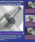 Revolving Live Center Bull Nose For Pipe Turning MT2 Shank Half Inch To Two And A Half Inches Capacity detailed features diagram