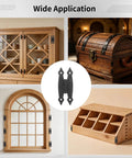 Antique Black Finish H Hinges 3.5 Inch Set Built To Last on cabinet, chest, and display shelf applications