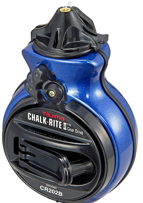 Close-up of Chalk Line Pro Kit With Ultra Thin 0.5mm Snap Line And Five Gear Quick Retrieval In Chalk-Rite II Box Model CR202B-P