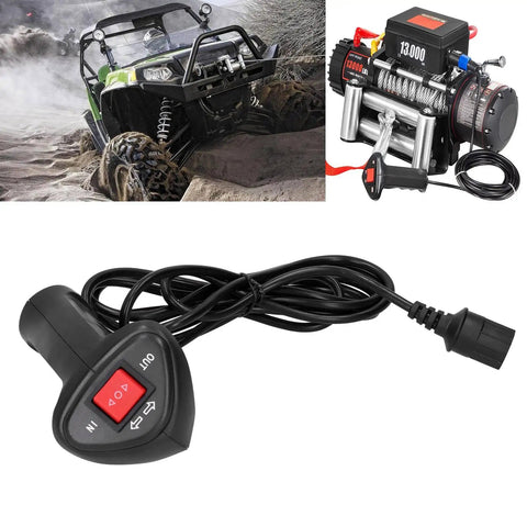 Universal 3 Pin Winch Remote Control For Electric Winches Handheld Vehicle Winch Switch Fits Most Brands Rugged Off Road 4x4 Gear Easy Install Not Compatible With Warn, 9.2 ft cable