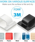 Adhesive Cable Clips 100 Pack White Assorted Small And Large For Cord Organization And Wire Management Durable PA66 Nylon