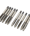 M5 Tap Drill Straight Flute Carbon Steel Manual Heavy Duty Tool For Thread Cutting In Metalworking And Automotive DIY Industrial Grade Hand Tool For Metric Threads Wood Plastic Aluminum, 10-piece set