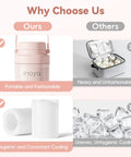 Keep Your Pumped Juice Ice Cold All Day With This Portable Breast Milk Cooler And Dual Leakproof Storage Bottles Crafted For Hustling Moms Grab And Go Travel Chiller Keeps Milk Fresh Zero Chaos Setup Slick Blush Look, compact and stylish chiller with cooling bottles.
