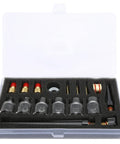Pro Grade Glass Nozzle Kit For WP9 20 Argon Welding Torch, Glass Nozzles And Brass Accessories in foam case