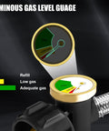 Luminous gas level gauge on 6 Ft Stainless Braided Propane Hose Adapter From 1 Lb To 20 Lb Tanks With Gauge For QCC1 Type 1 Connections