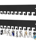 Two Pack Wall Key Holder With Ten Hooks Each No Drill Self Adhesive Key Rack For Living Room Kitchen Bathroom And Garage Black Finish Easy Mount Helps You Find Keys Fast And Keep Them Organized