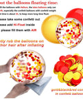80 Pcs Red And Yellow Confetti Balloons 12 Inch Party Decor For Weddings Baby Showers Birthday Parties And Events
