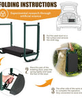 Folding instructions for Foldable Garden Kneeler And Seat With Anti Tipping Frame Widened Thick Soft Kneeling Pad Heavy Duty Gardening Stool