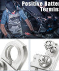 Top Shelf Positive Car Battery Terminal Connector With Solid Nuts For Hyundai Accent Azera Veloster Genesis G80 G90 Kia Sedona Soul Rides 2015 Through 2020 Tough Swap Out showing close-up of the connector and nut detail.