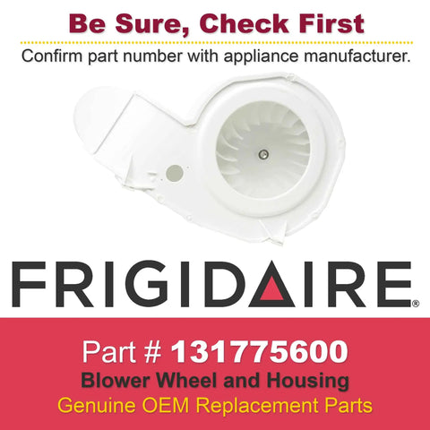 Genuine OEM Dryer Blower Wheel And Housing Assembly Replacement 131775600 Fits Most Dryers with Frigidaire branding