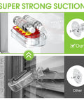 Comparison of two suction cup sizes with Two Pack Window Hummingbird Feeder With Four Feeding Ports attached to a window