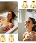 2 Pack Metal Golden Shower Knobs Replacement For Pfister Verve Shower Faucet Handle in a luxurious bathroom setting