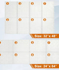 Built Tough As Nails Eight Piece Steel Pegboard Panels 16 By 12 Inch Heavy Duty Wall Storage Rack For Garage And Shop Tool Organization Includes Full Drill Anchors And Screws Kit White with size and layout details.