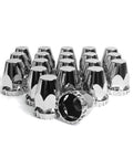 Truckers Favorite Flat Top Lug Nut Covers 20 Pack Chrome ABS Plastic Thread On 33mm To Two Point Seven Five Inch Anti Rust