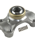 Boss Grade Double Cardan CV Centering Yoke For Four Wheel Drive Transfer Case To Front Axle Swap Replacement Fits Classic American Rigs Built Tough, showing detailed metal construction and spring.