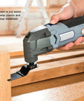 All Purpose Oscillating Tool Blades Kit, 26Pcs High Carbon Steel Universal Set cutting wood in workshop