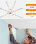 Heavy Duty Stainless Steel Digital Angle Finder And Precision Protractor Ruler Delivering Spot On Accuracy Plus Snappy Lcd Readout And Hassle Free Data Memory For Tradespeople Or Weekend Builders in use measuring an angle.