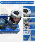 Tough As Nails Electric Hose Crimper And Hydraulic Pipe Press With Forged Steel Head 3600Kn Force 10 Die Sets 220V Power control panel and hydraulic filling hole