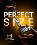 Massive Glow 9005 Hb3 Led Headlight Bulbs Pack Of 2 Dropping 50k Lumens Crisp White Light showcasing 1:1 size design and fit.