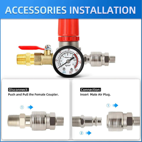 Installation guide for Air Compressor Pressure Switch And Regulator Kit 110V 240V 4 Way Valve With 0 To 200 PSI Regulator And Safety Relief